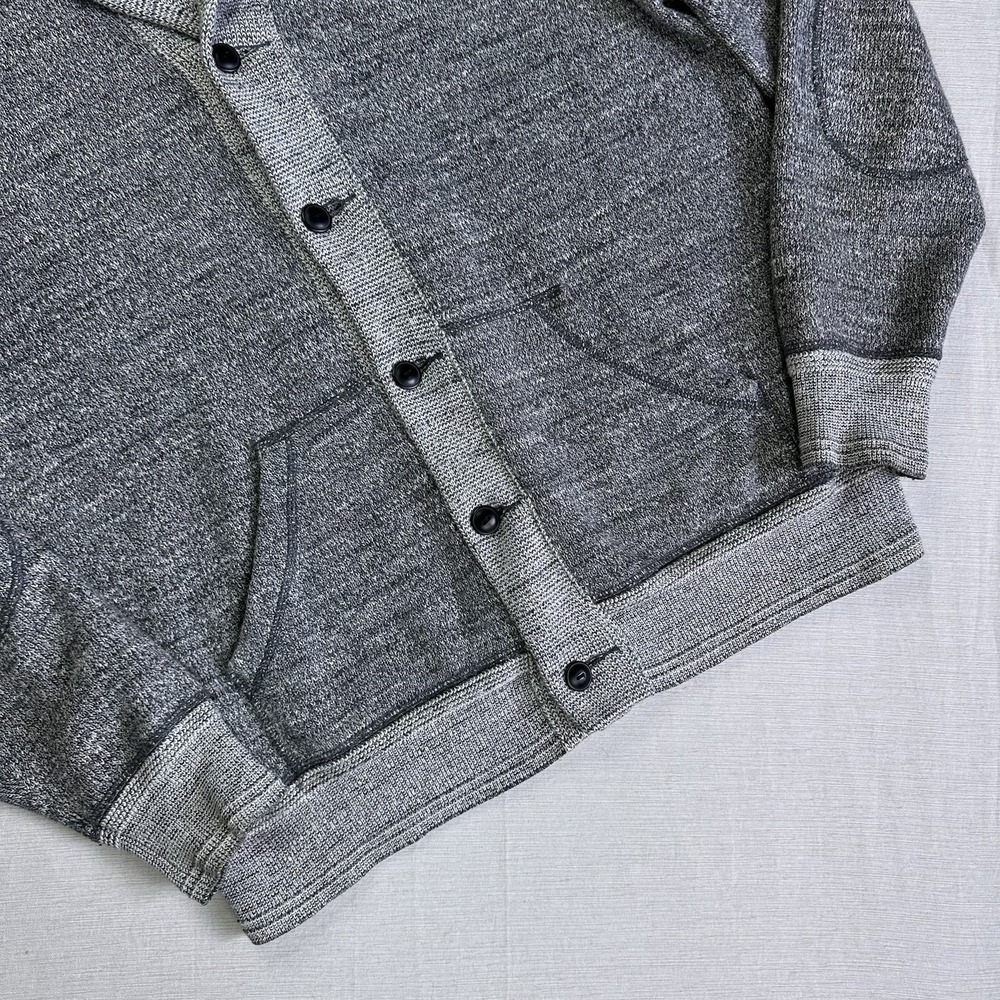 Polo Ralph Lauren Shawl Collar Knit Cardigan Sweater Men L Grey Rugby Preppy - Picture 3 of 10